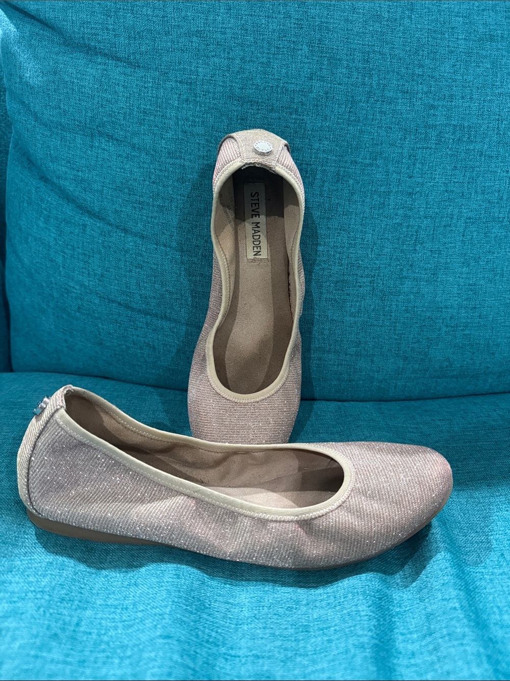 Steve Madden Blush Sparkle Ballet Flats